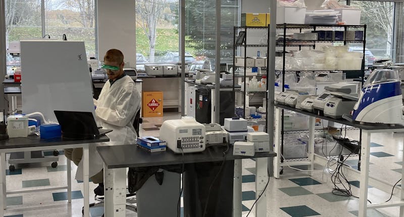 a scientist in Viome’s research lab