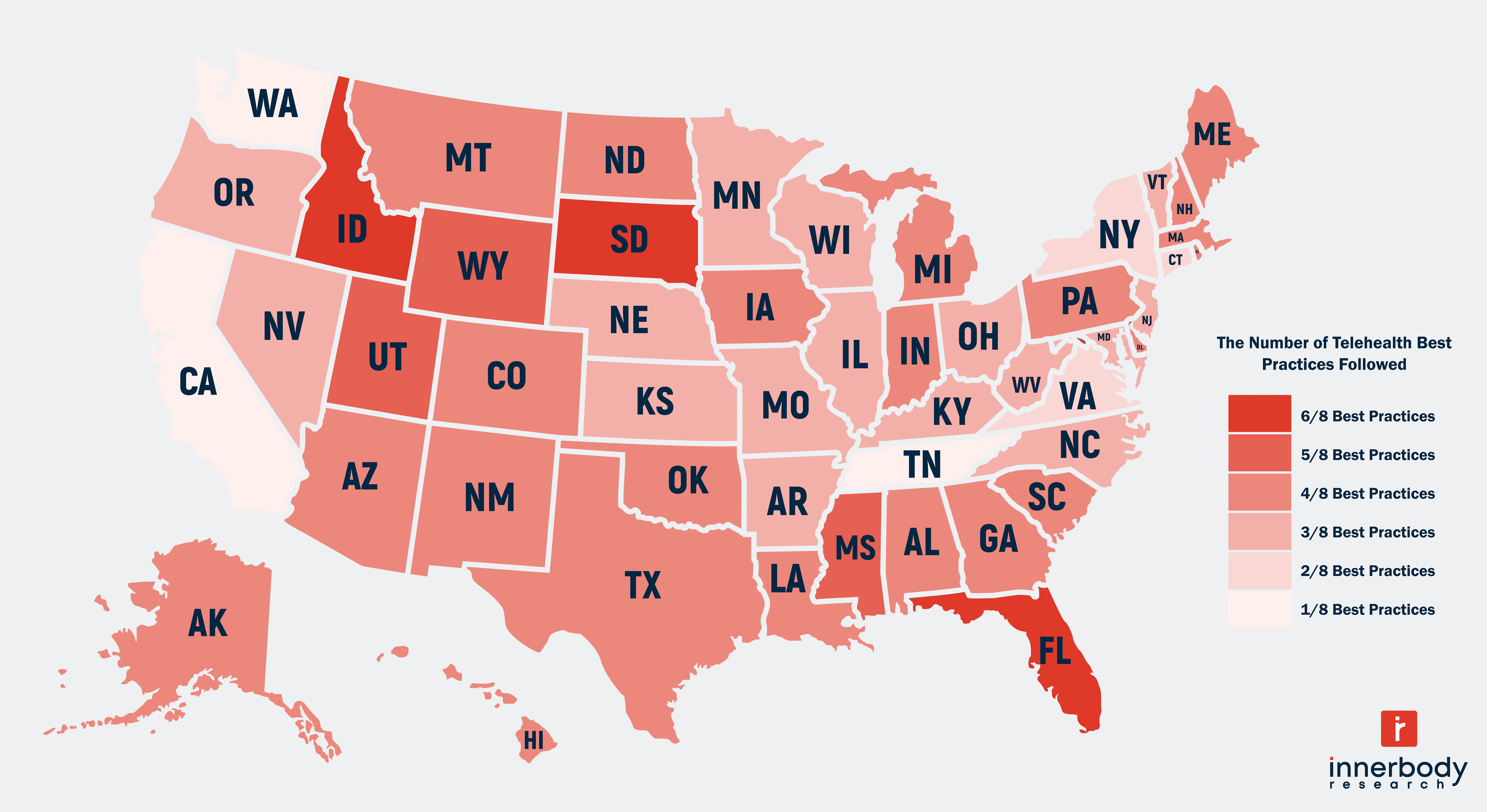 The 10 Best and 10 Worst States for Telehealth