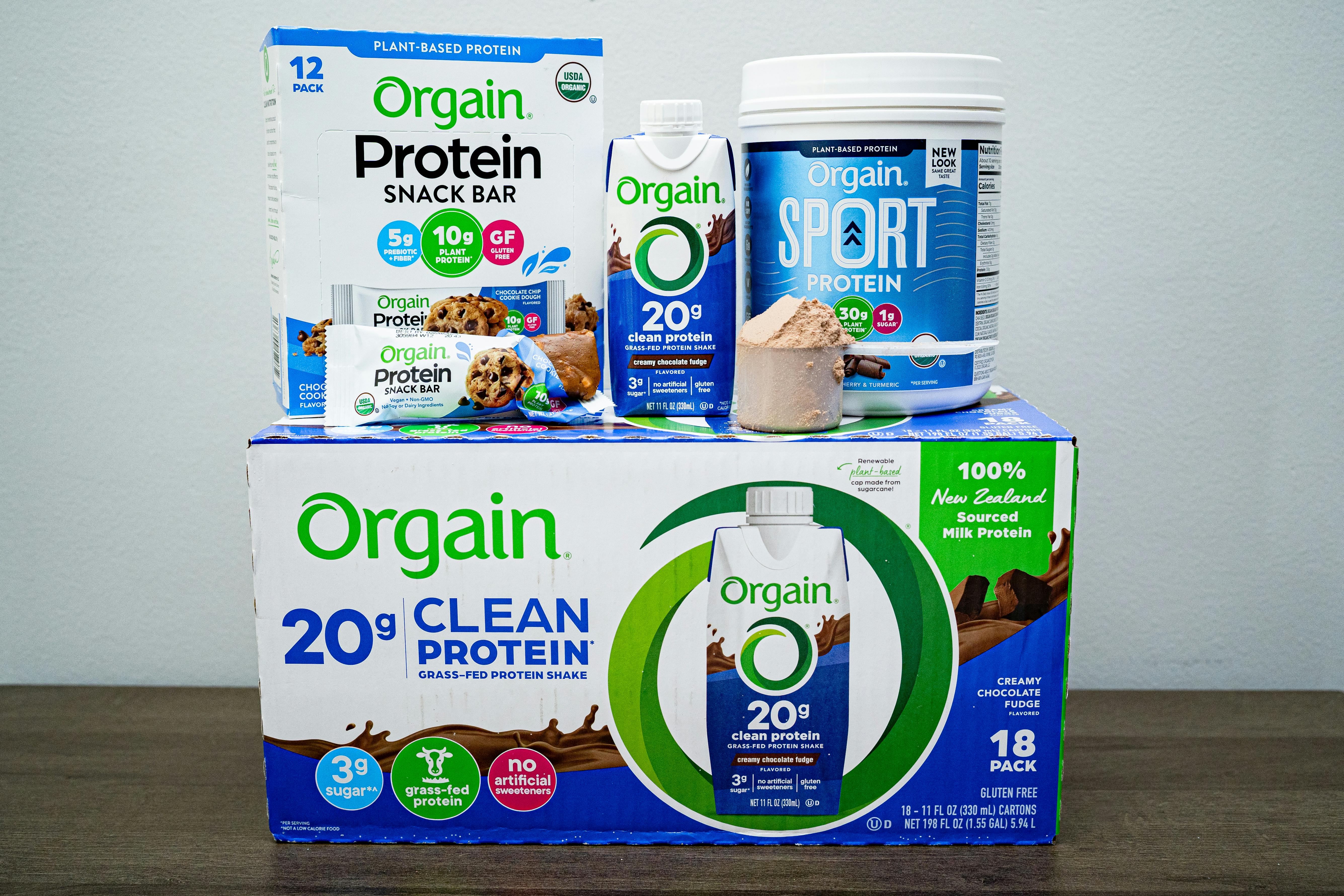 Orgain Grass-Fed Protein Shake, Creamy Chocolate Fudge - 12 pack, 11 fl oz cartons