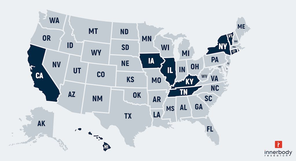 Ten Worst States Map