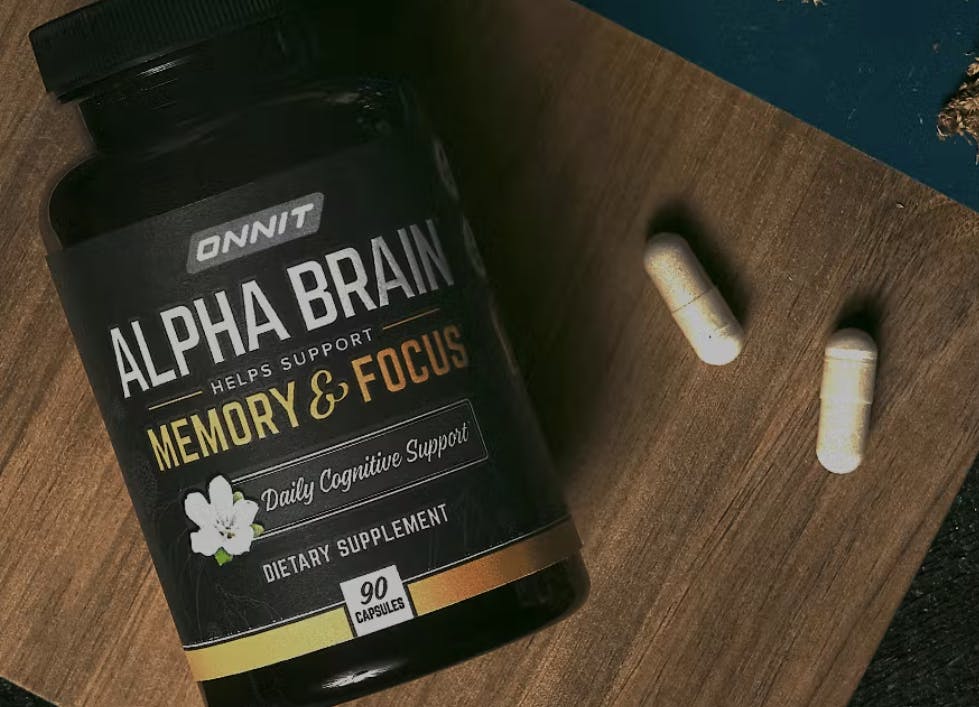 ONNIT Nootropic Stack Alpha Brain Capsules 30ct Alpha Brain Instant Natural  Peach 30ct