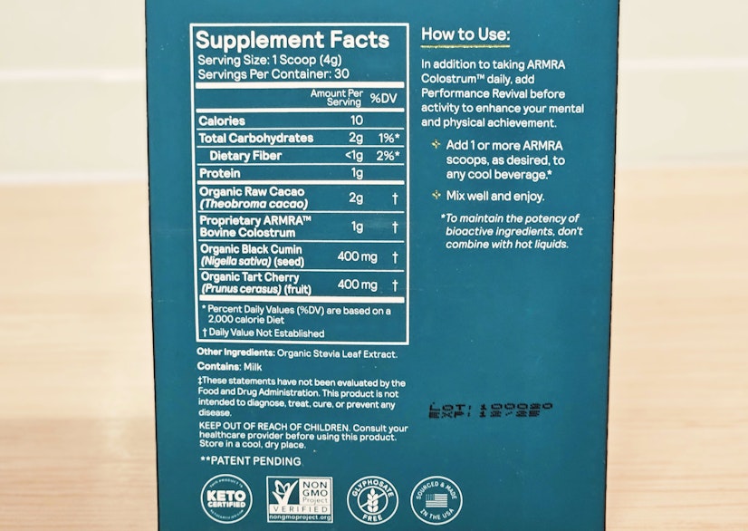 Armra Review Performance Revival Ingredients