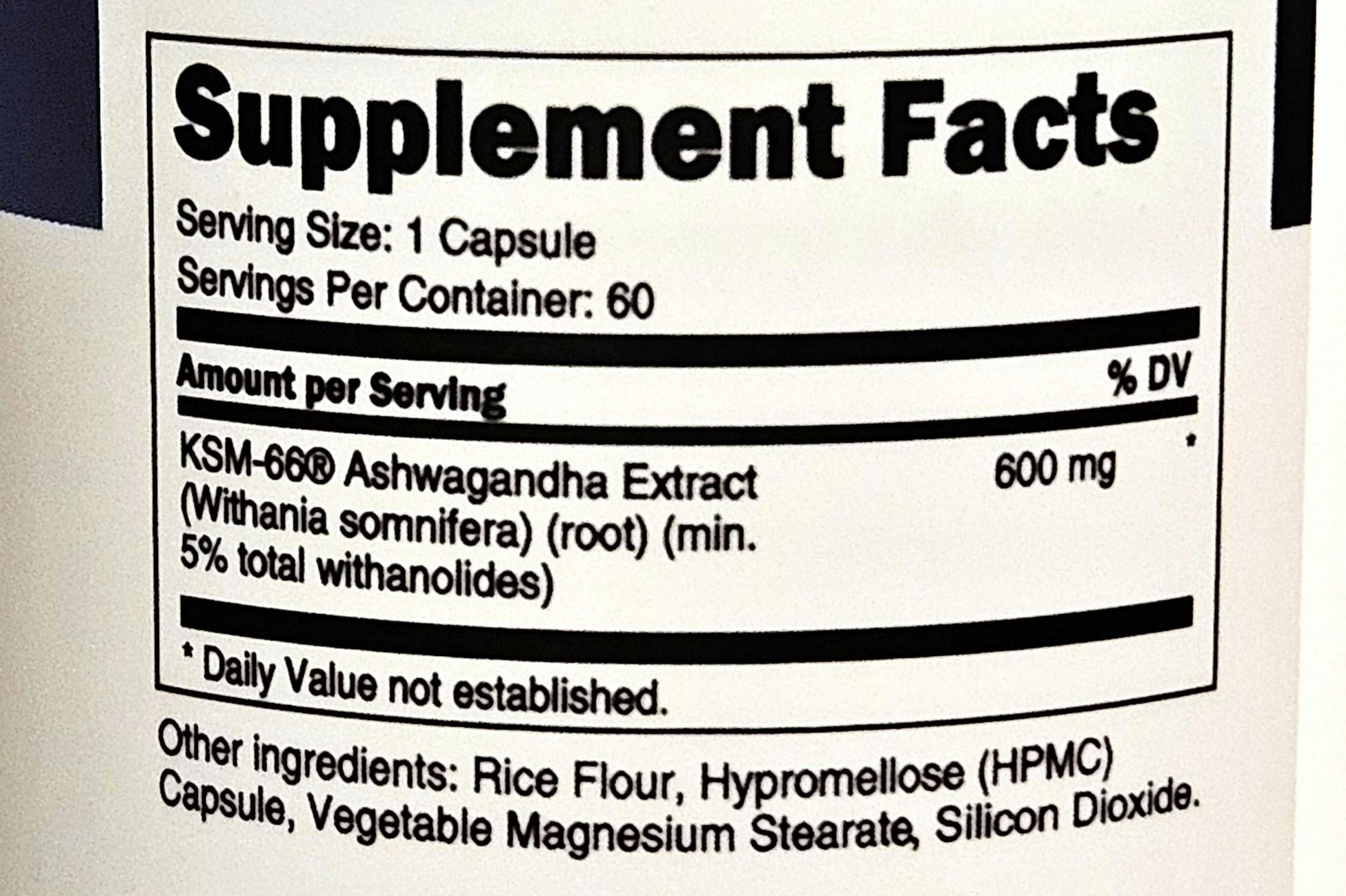 Best Ashwagandha Transparent Labs Ingredients