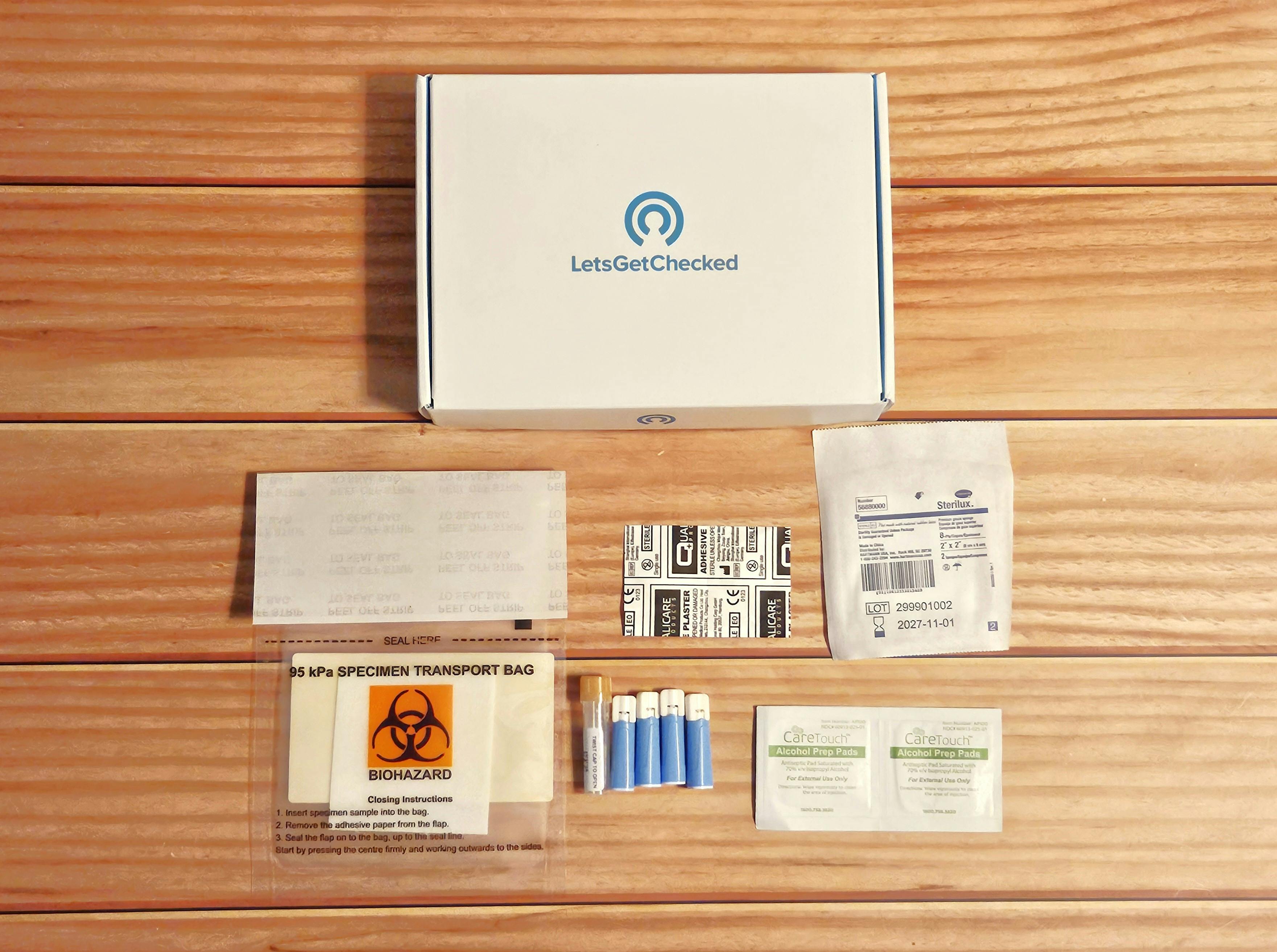 Best At Home Thyroid Tests Letsgetchecked Box Contents Top Down View