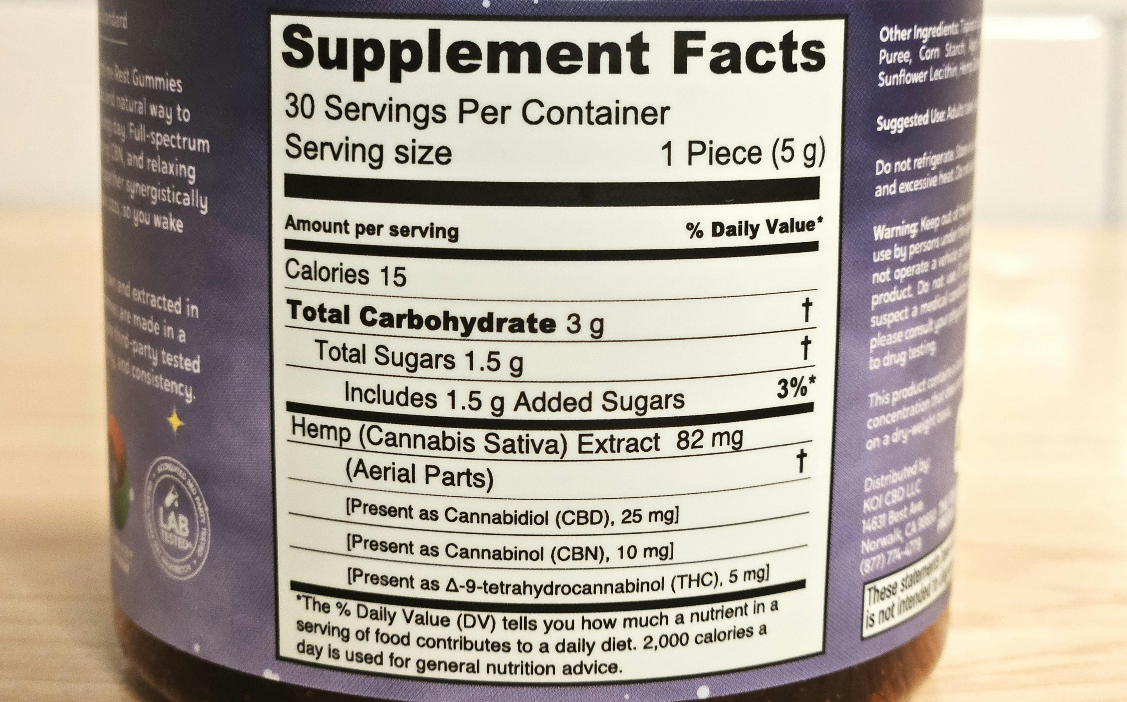 Best CBN KOI Complete Ingredients