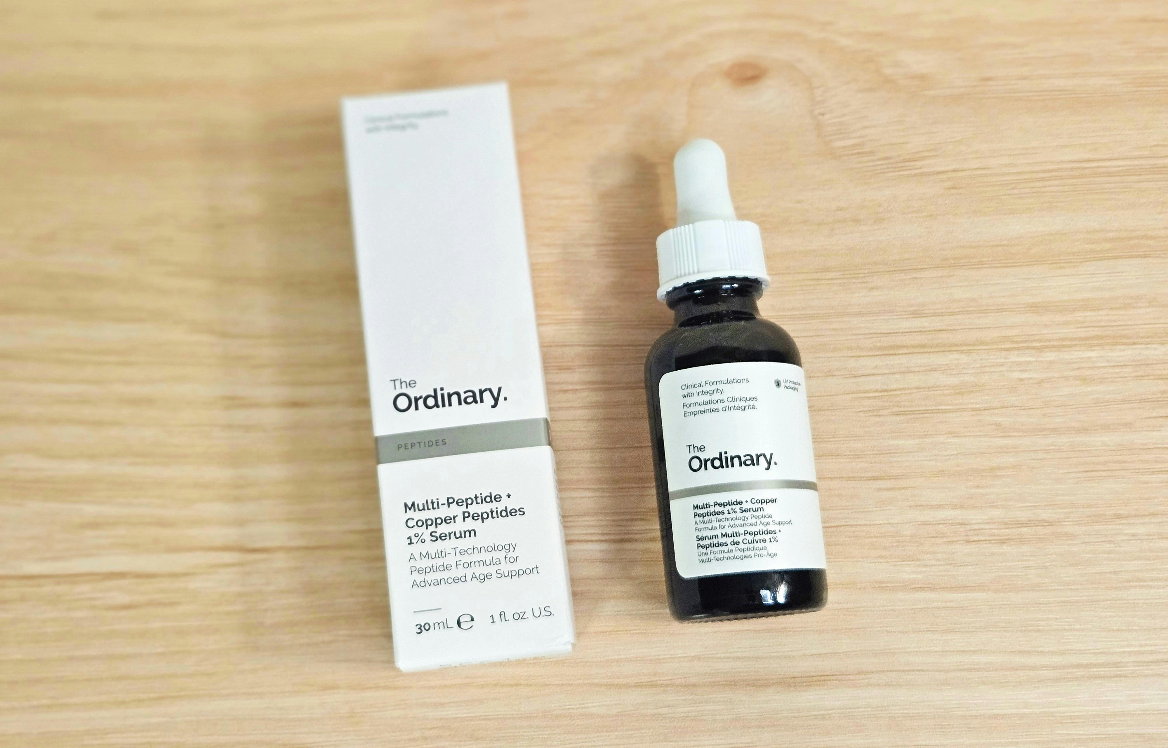 The Ordinary Multi-Peptide + Copper Peptides 1% Serum with box