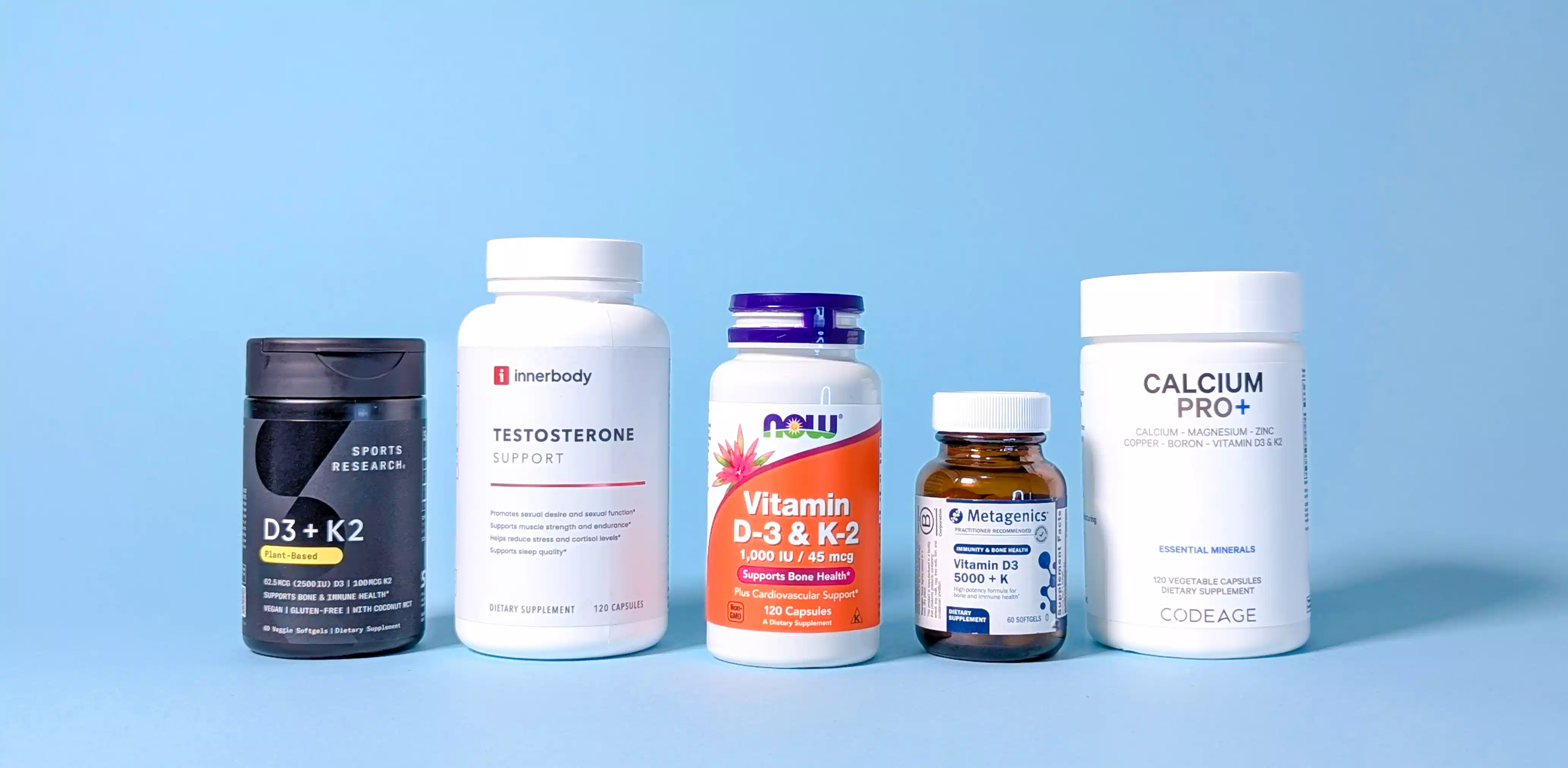 Top products for vitamin D3 and K2 supplements showcased in a curated comparison layout