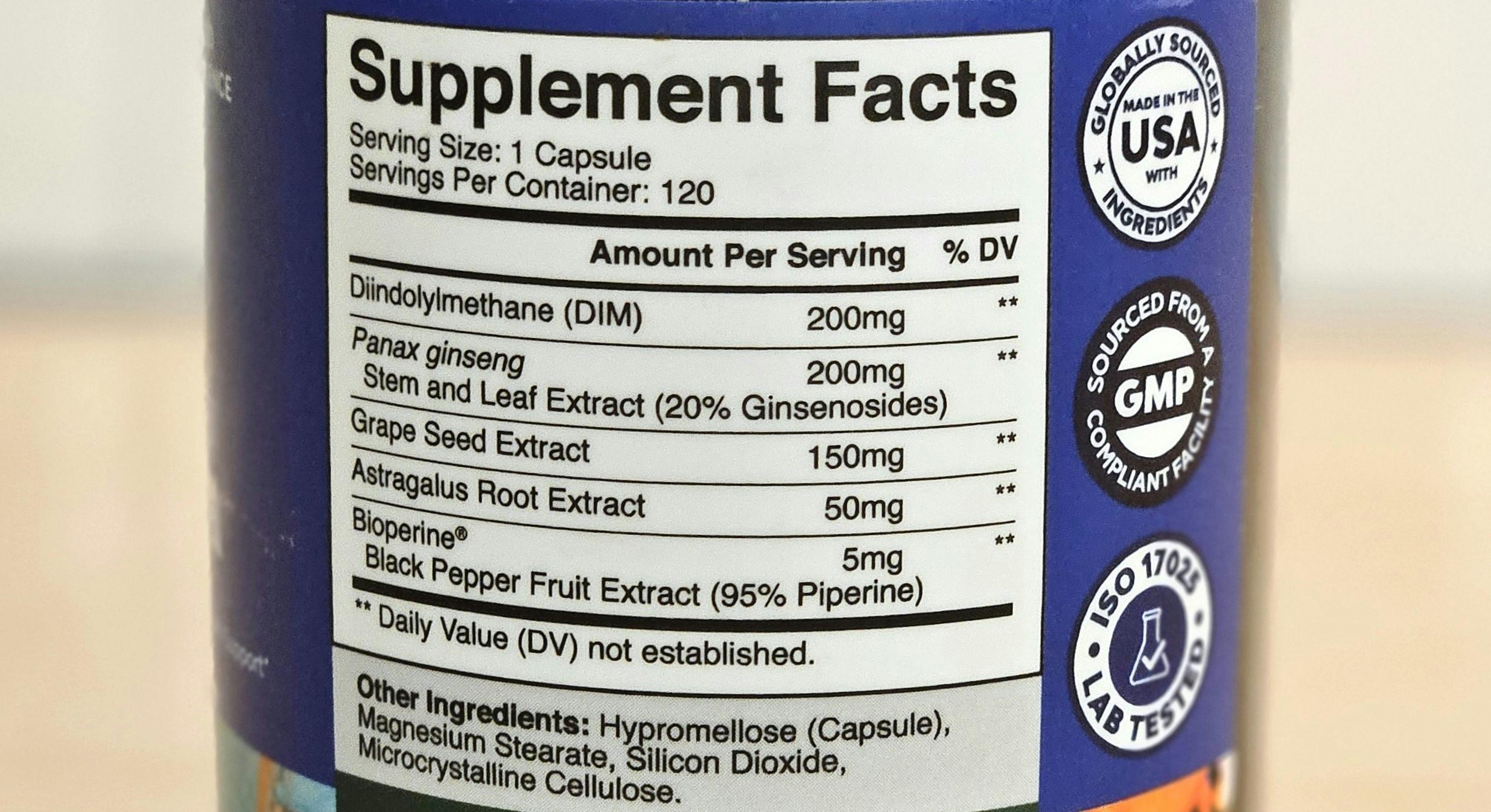 Best Dim Supplement Natures Craft Ingredients