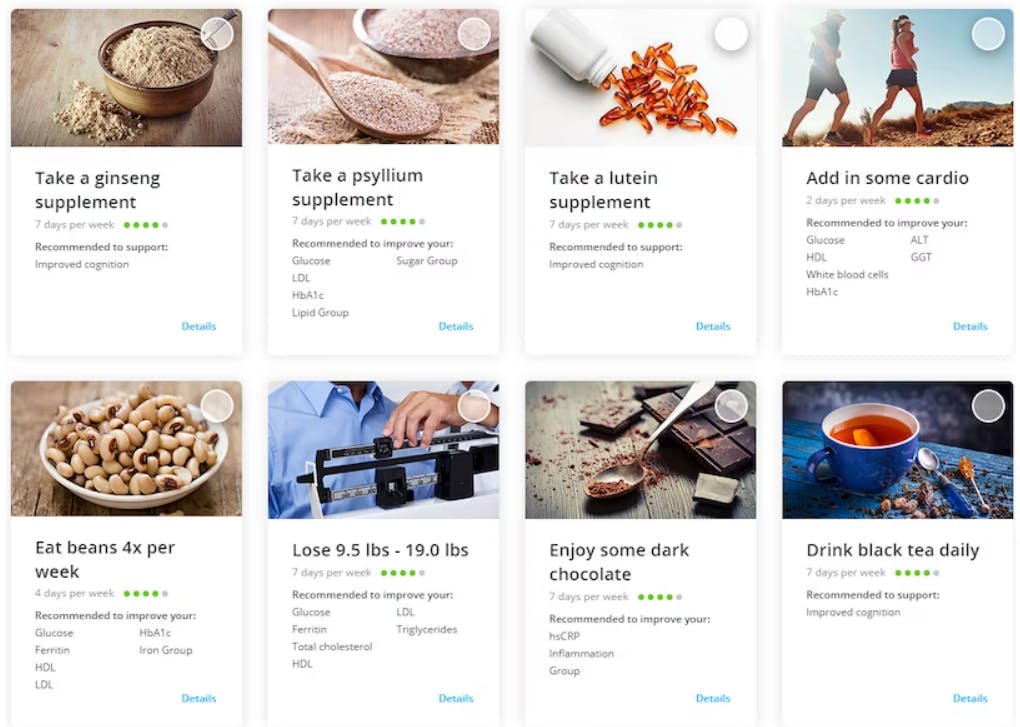 Best Dna Health Test Inside Tracker Action Plan