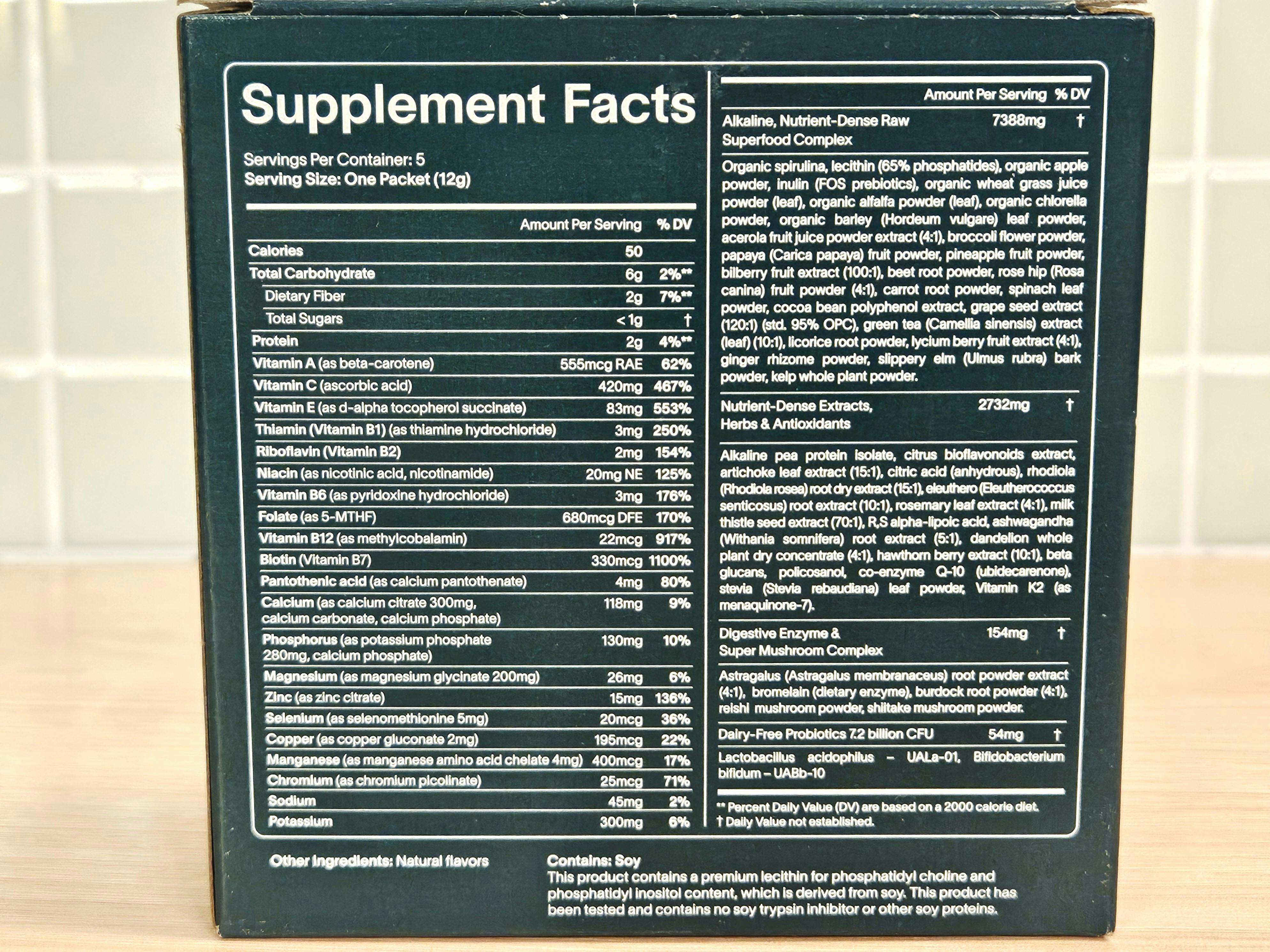 Best Fruit And Vegetable Supplements Ag1 Ingredients