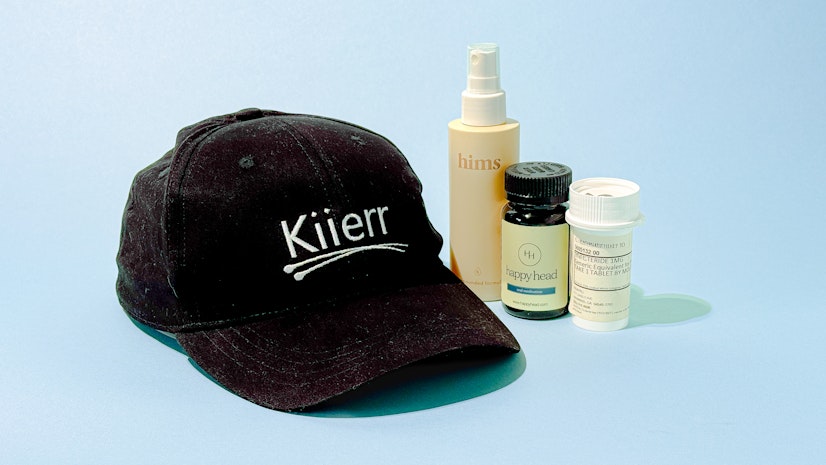 Laser cap with topical finasteride, oral minoxidil and oral dutasteride