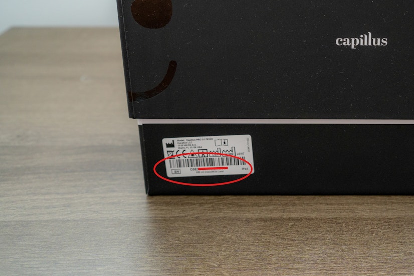 Capillus Serial Number Example