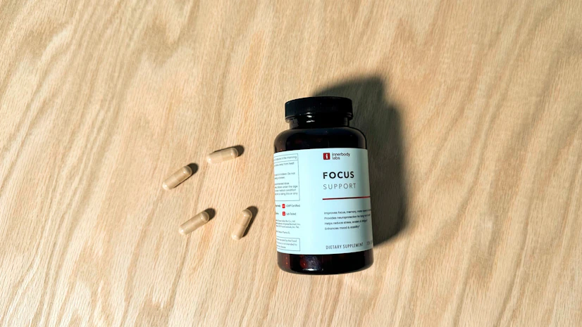 A picture of the Focus Support supplement bottle
