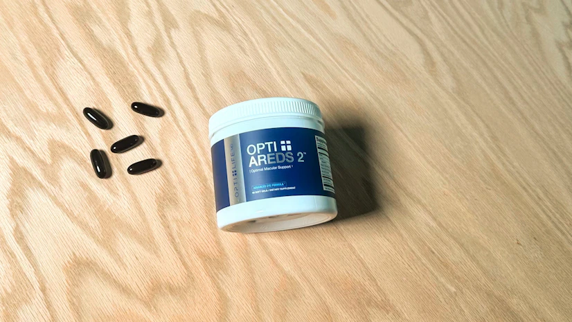 A picture of the Opti+ supplement bottle