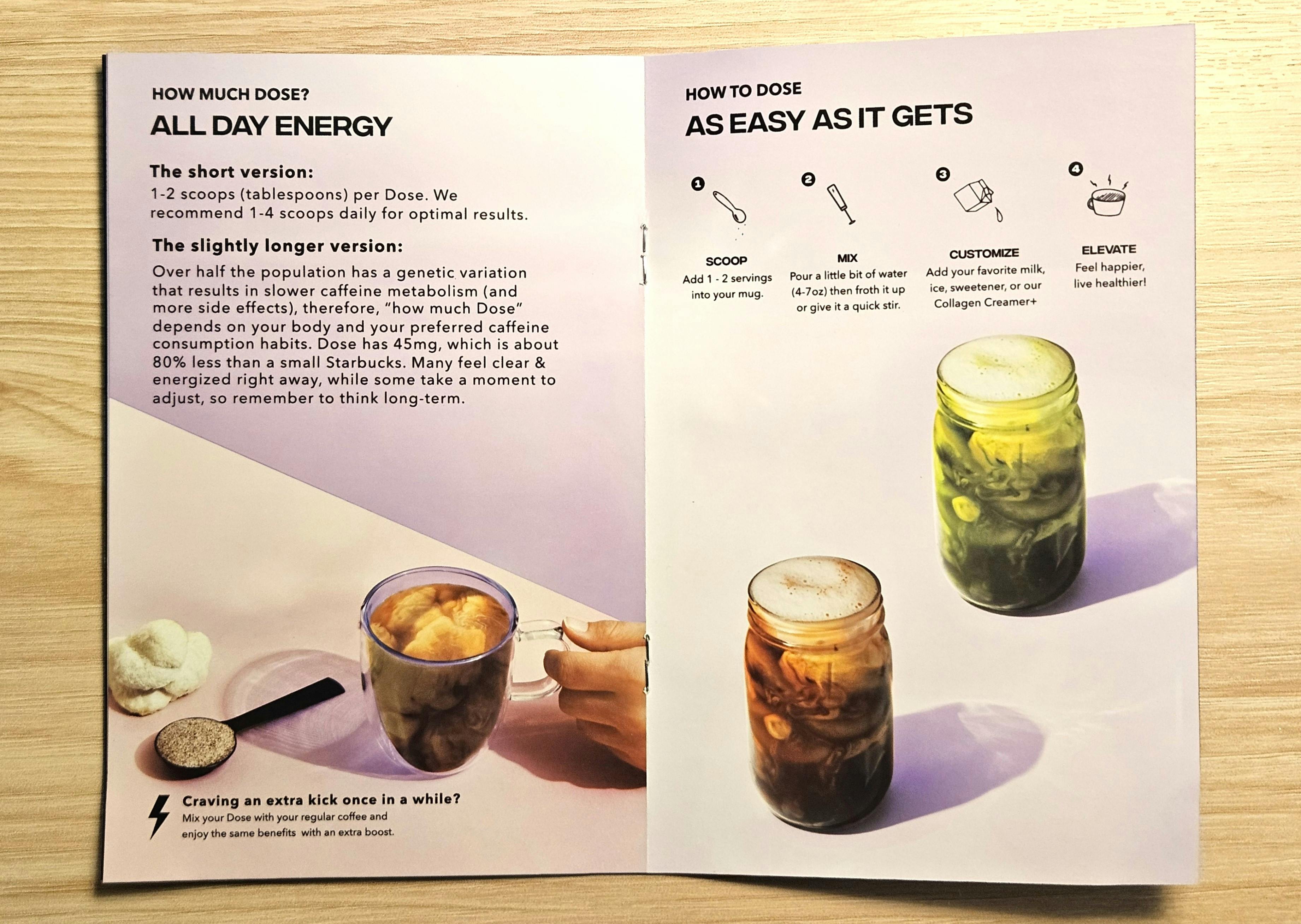 Best Mushroom Coffee Everyday Dose Booklet Info