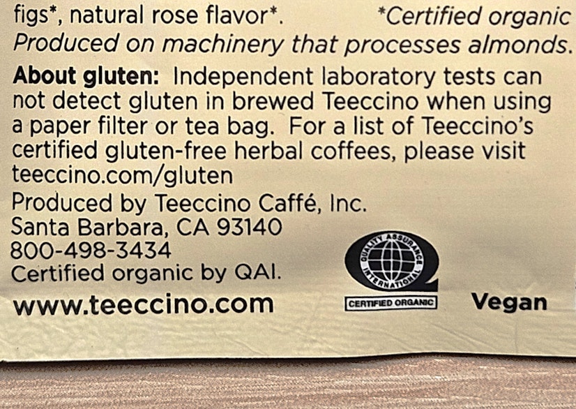 Best Mushroom Coffee Teeccino Gluten Statement