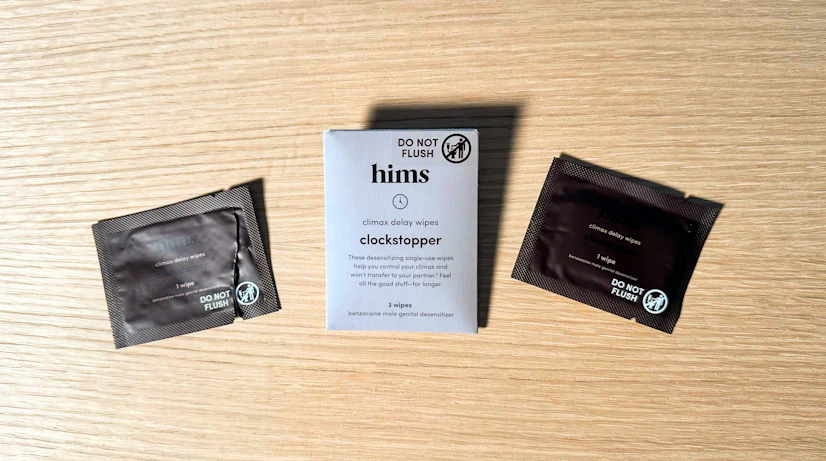 A shot of Hims wipes