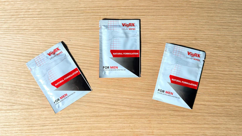 A shot of VigRX wipes