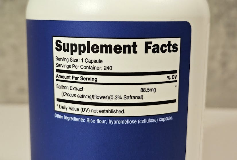 Saffron Supplement Nutricost Facts