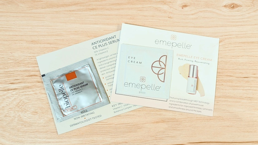 Two free samples from Biopelle.