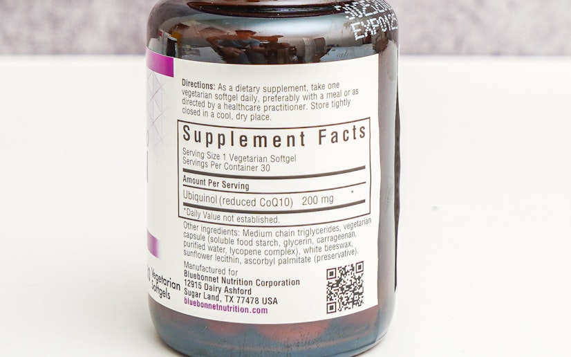 Bluebonnet Ubiquinol ingredients