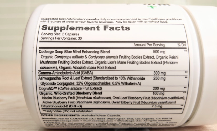 Codeage Meditate Ingredients