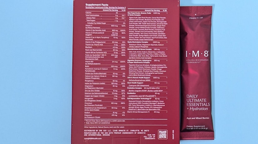 Back-label view of IMK Daily Ultimate Essentials.