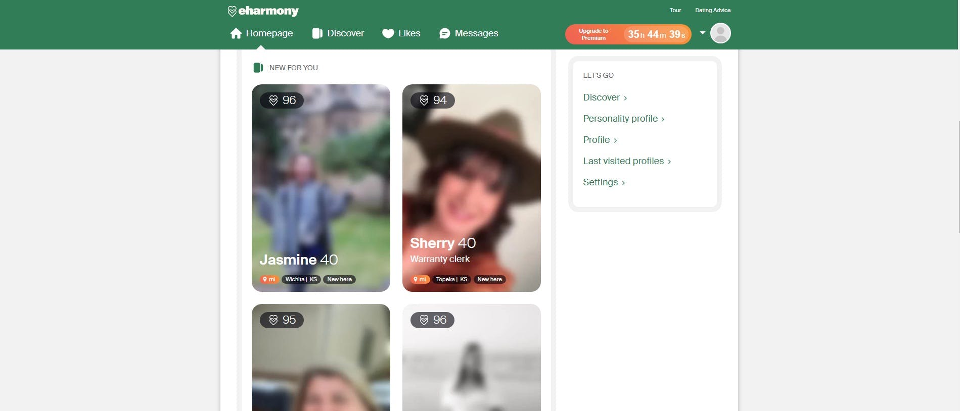 Eharmony Recommended Matches