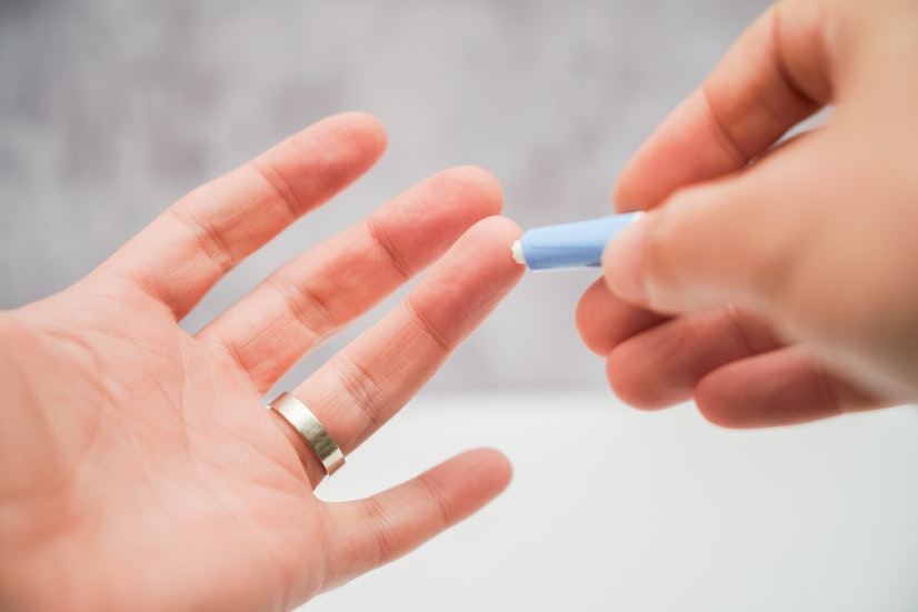 Using a LetsGetChecked lancet for getting a blood sample at-home