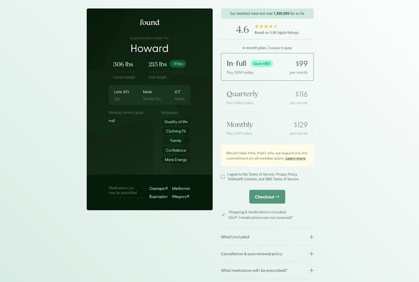 Found Cost Breakdown