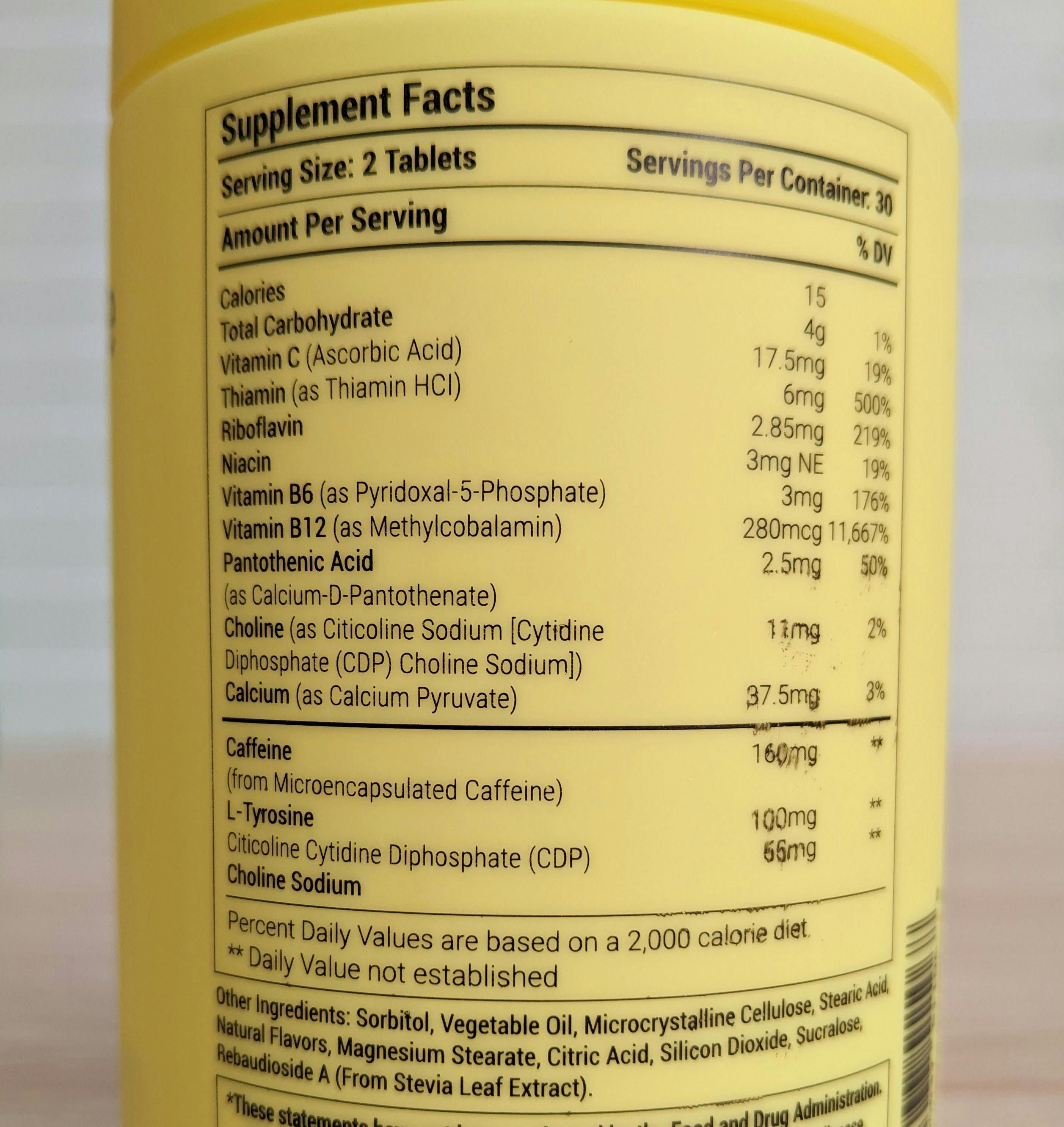 H Proof Energy Ingredients
