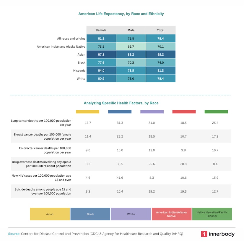 Analysis of life expectancy by race and ethnicity in the United States