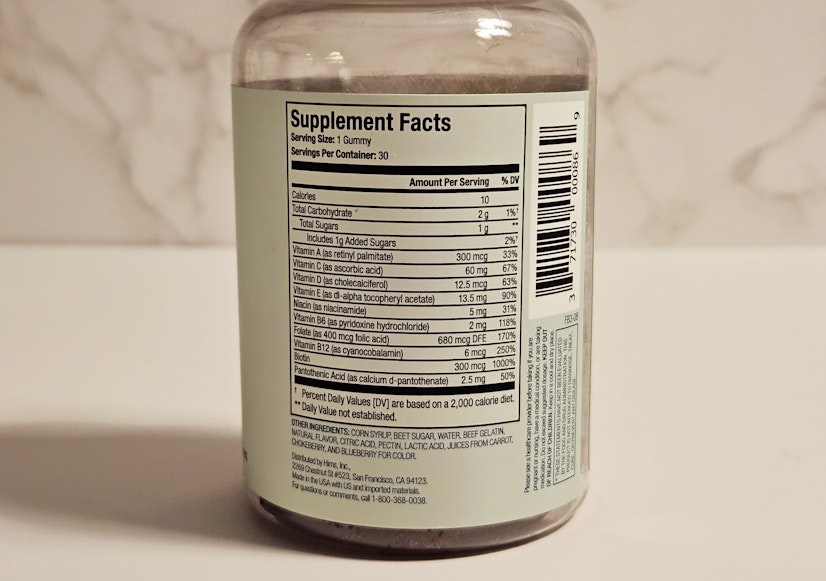 Hers Hair Biotin Gummies Ingredients