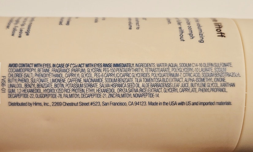 Hers Hair FV Shampoo Ingredients