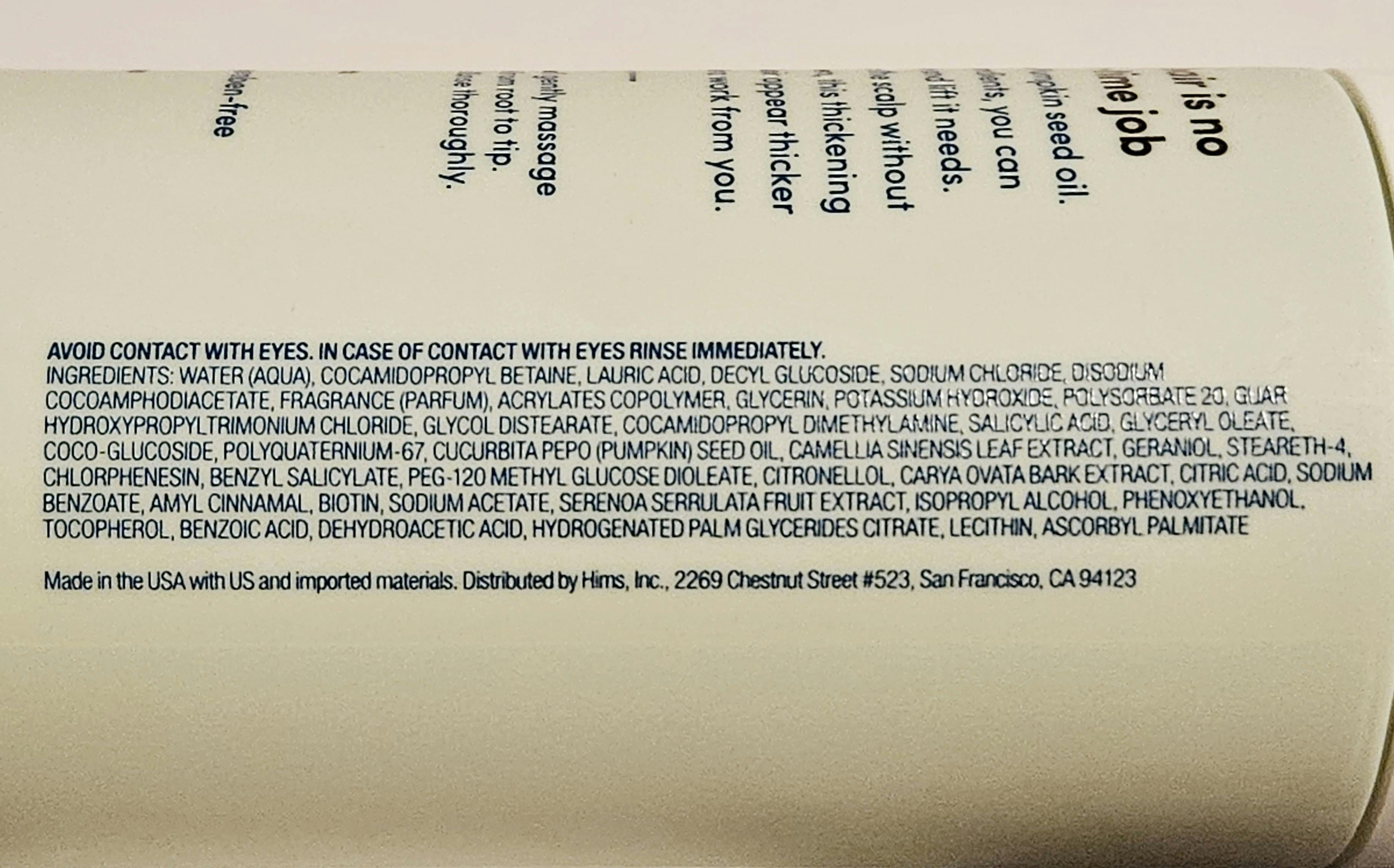 Hers Hair TT Shampoo Ingredients