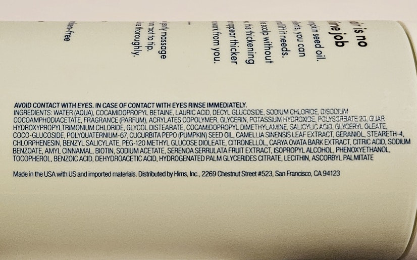 Hers Hair TT Shampoo Ingredients