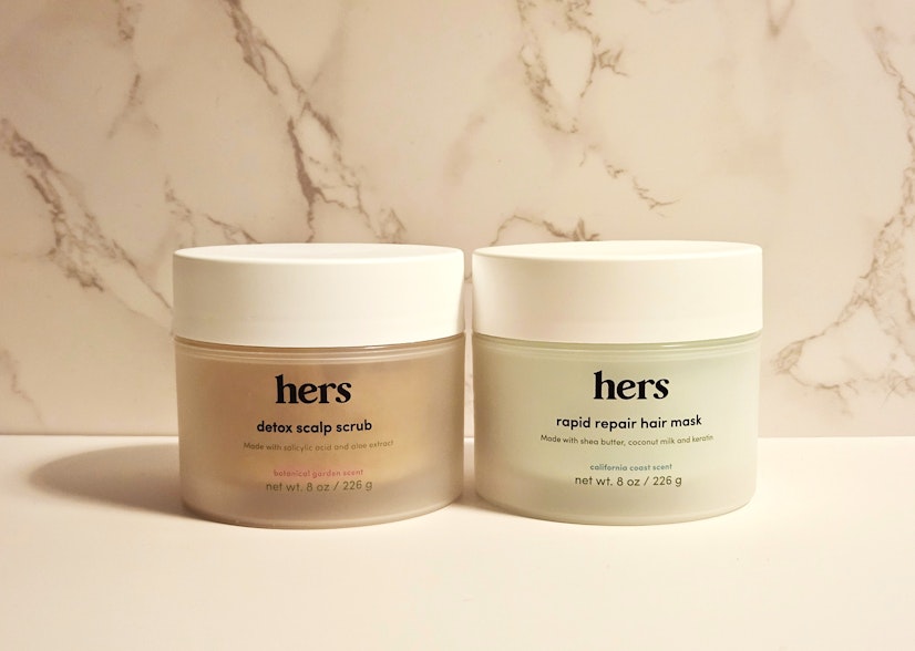 Hers Detox Scalp Scrub and Rapid Repair Hair Mask