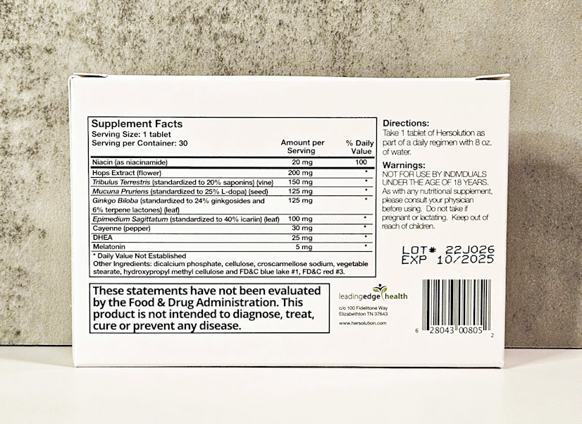 Hersolution Ingredients