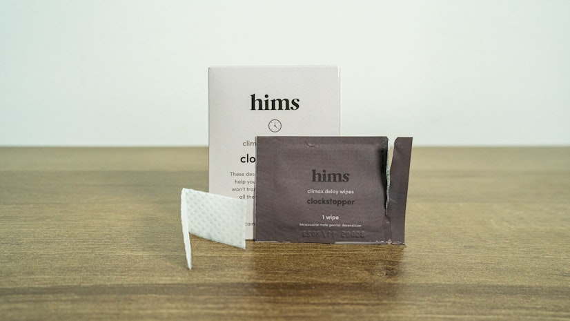 Hims Delay Wipes Box And Open Packet