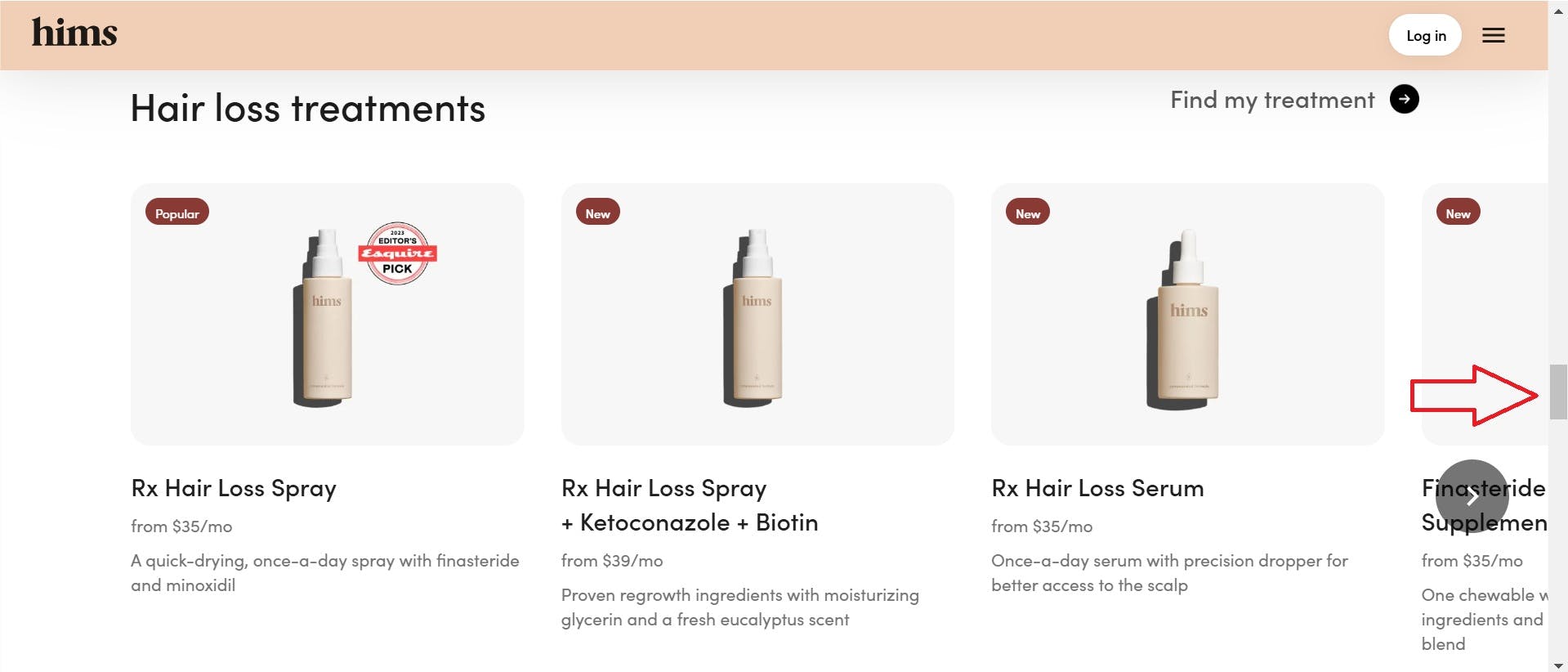 Hims Website Below The Fold