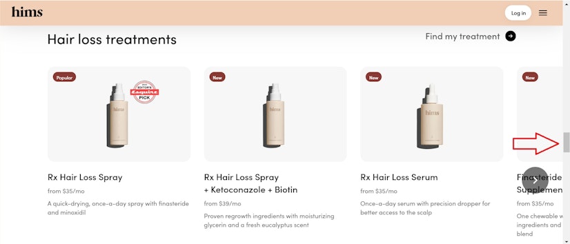 Hims Website Below The Fold