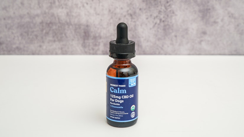 Honest Paws Calm 125mg CBD oil for dogs, with chamomile