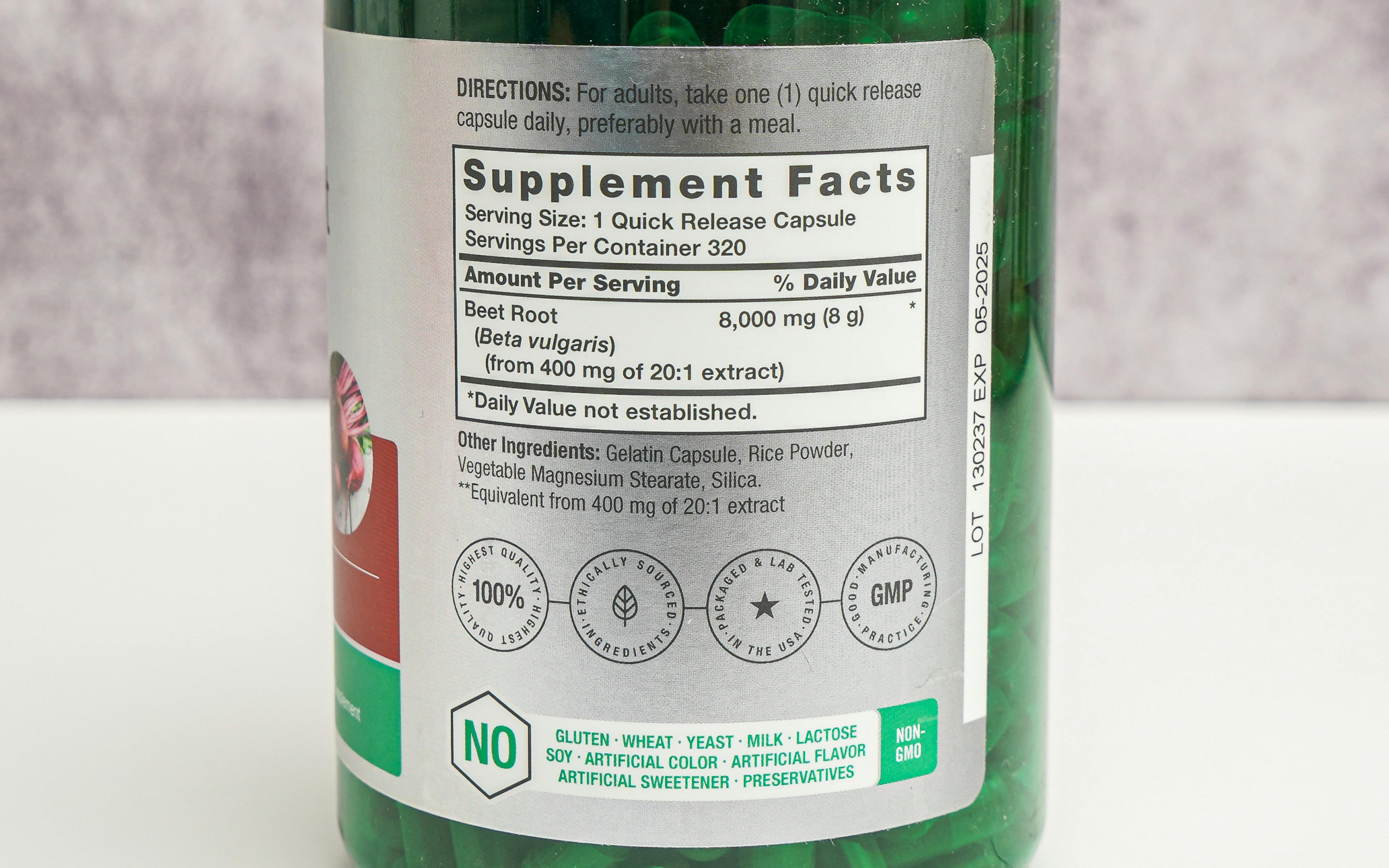 Horbäach Beet Root capsule ingredients