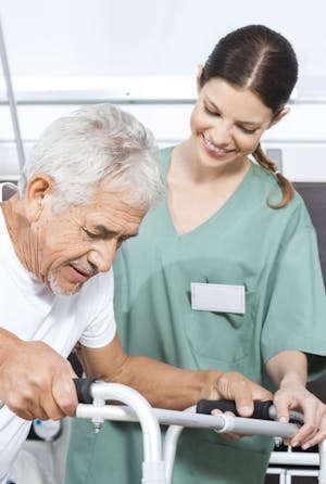 CNA helps elderly patient