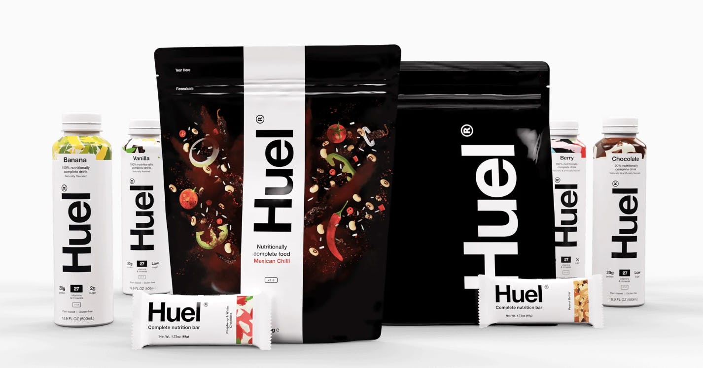  Huel Black Edition - Nutritionally Complete 100% Vegan  Gluten-Free - Less Carbs More Protein - Powdered Meal (Vanilla, 1 Bag)