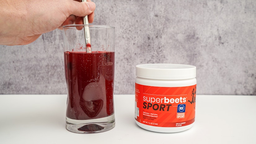 HumanN SuperBeets Sport mixed in liquid