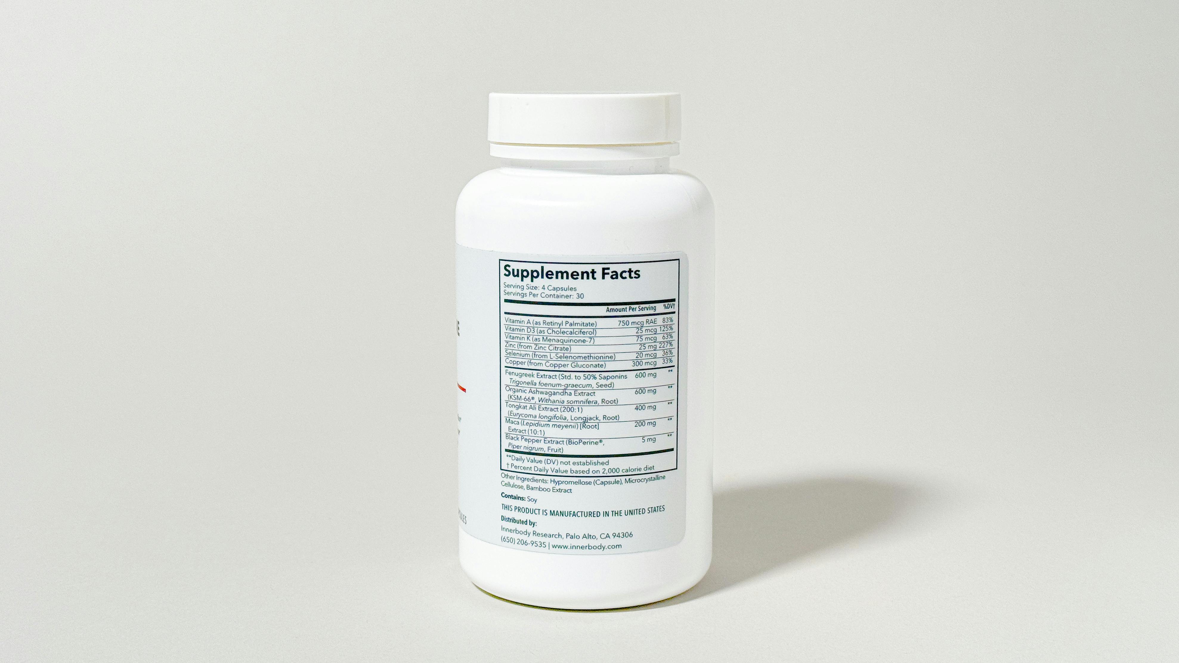 Innerbody Testosterone Support Ingredients Gray