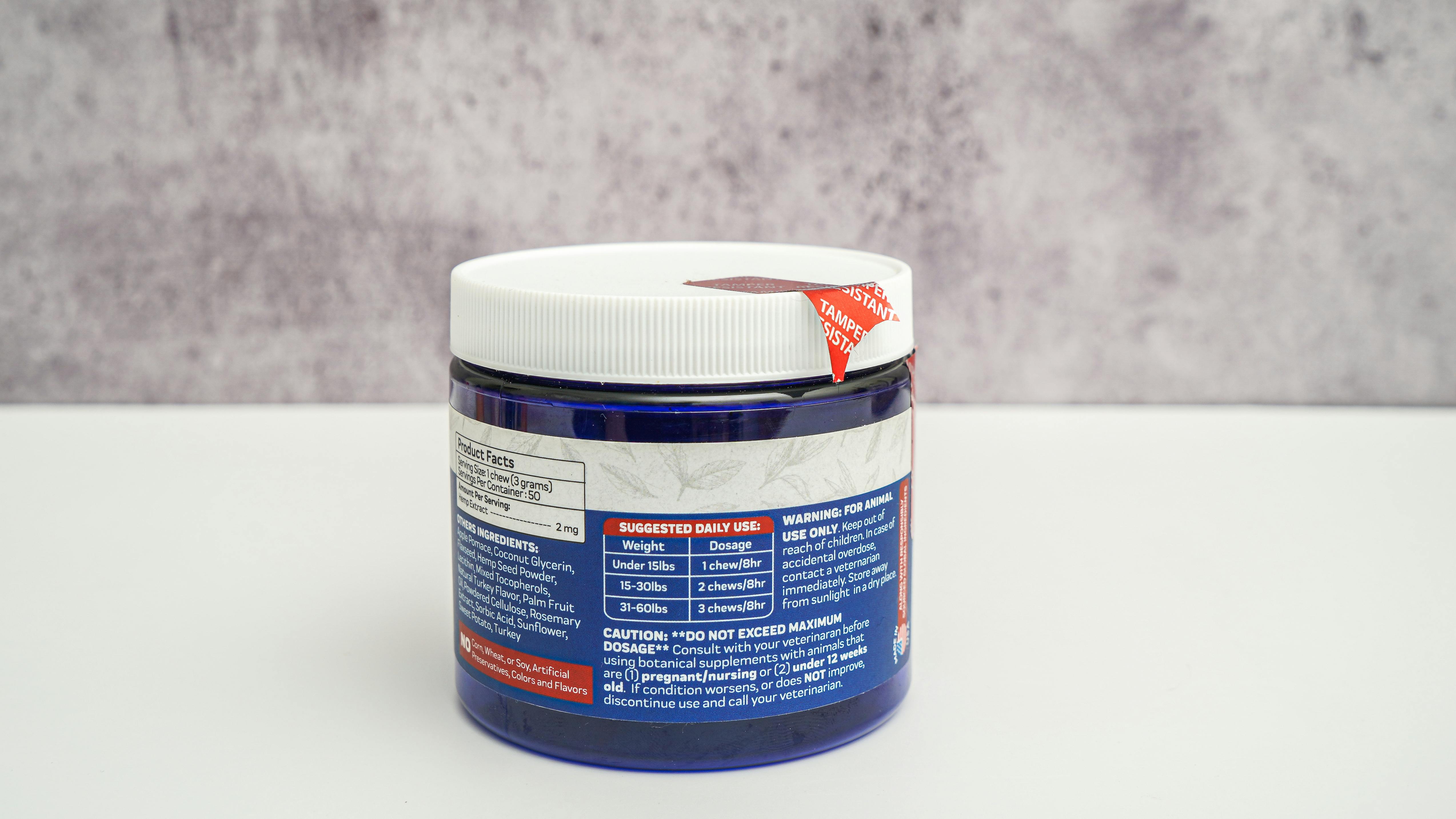 Innovet Soft Chews instruction label