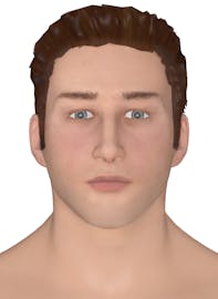 Integumentary System of the Head and Neck (Male View)