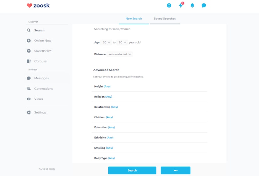 Zoosk Dating Profile Preferences